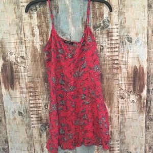 Strapless floral dress